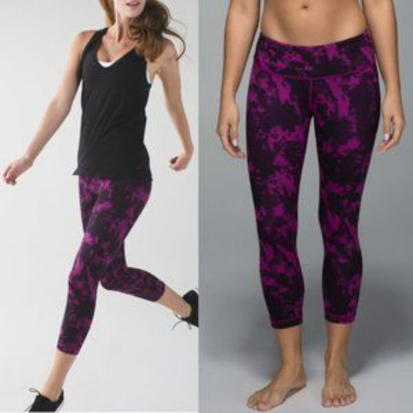 Lululemon Wunder Under Crop leggings 💞🖤 - Picture 4 of 4